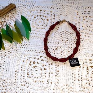 Pretty red rope necklace